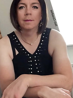 Lewd shemale GF is posing seminaked